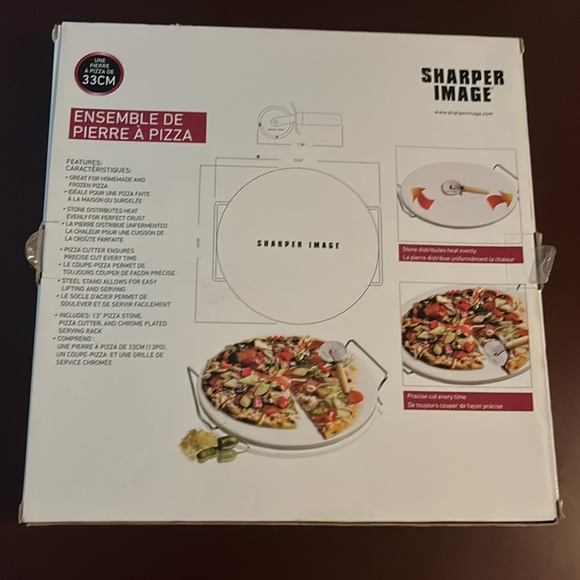 Sharper image pizza stone set 13” Pizza Stone - Picture 4 of 6
